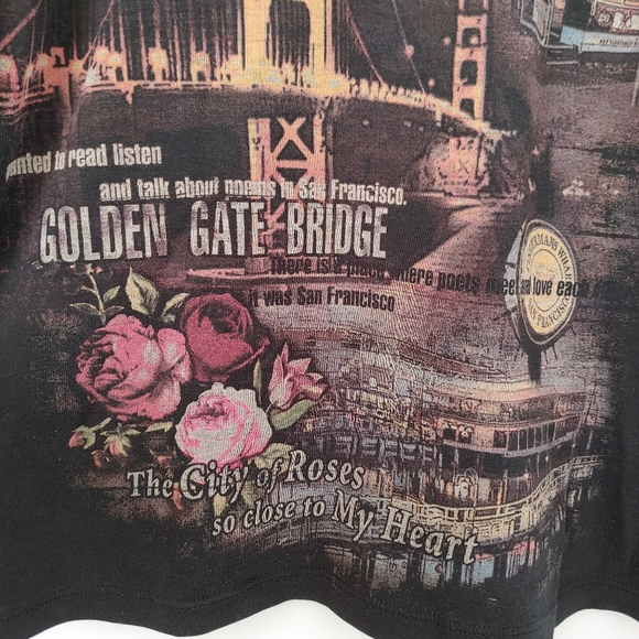 Y2k Bedazzled Graphic Tee Christopher & Banks Size Small - Picture 6 of 11